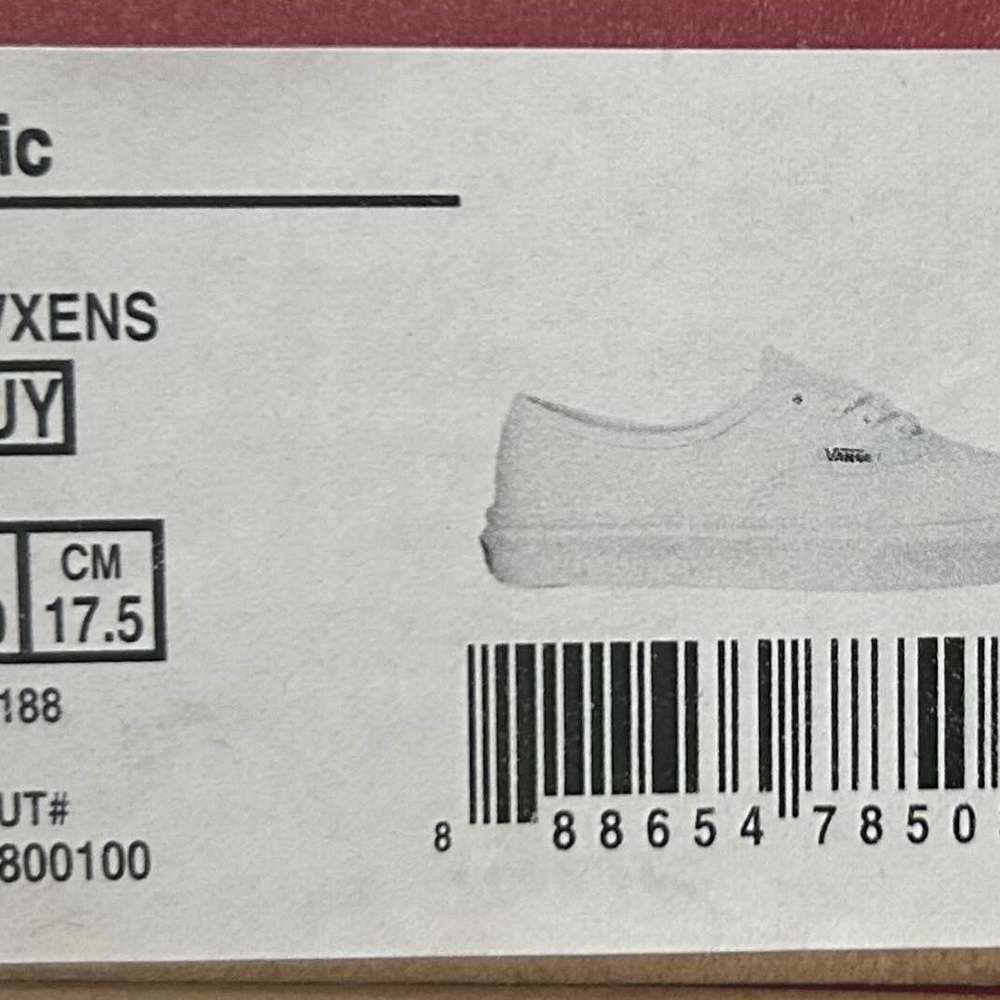 Vans • Authentic Sneakers • True White • Little Kids/Youth 12 NWT 👟✨ - Picture 8 of 8